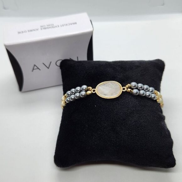 Avon Summer Days Stretch Braclet Goldtone Fashion Jewelry - Picture 1 of 6